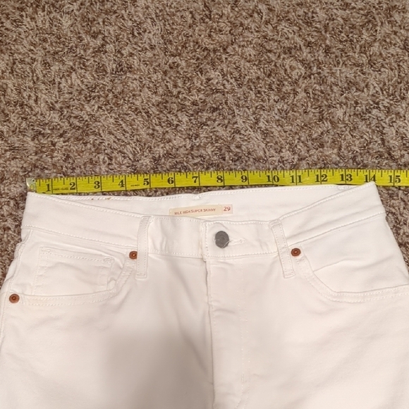 Levi's premium white mile high super skinny jeans high waist - Picture 9 of 14